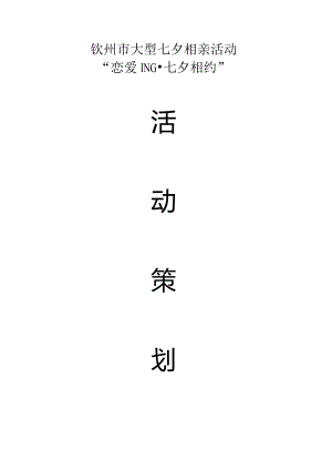 七夕盛典规模庞大的相亲活动策划.docx