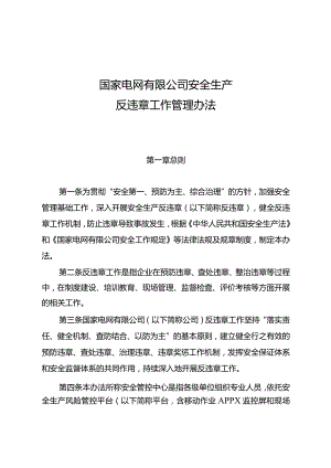 国家电网有限公司安全生产反违章工作管理办法安监二〔2021〕26号.docx