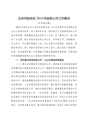 北京市延庆区2019年政务公开工作要点.docx