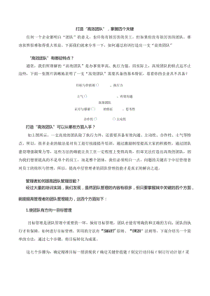 打造“高效团队”掌握四个关键.docx