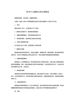 护士个人明年工作计划范文.docx