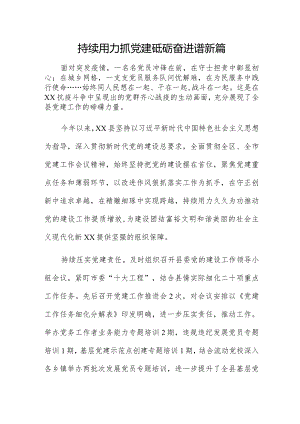 持续用力抓党建砥砺奋进谱新篇.docx