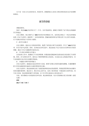 实习月总结范本.docx