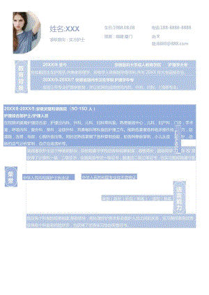 实习护士岗位应聘求职个人简历.docx
