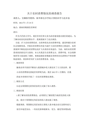 关于农村消费情况的调查报告.docx