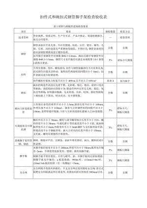 扣件式和碗扣式钢管脚手架检查验收表.docx