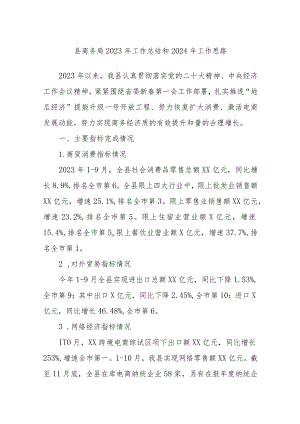 县商务局2023年工作总结和2024年工作思路.docx