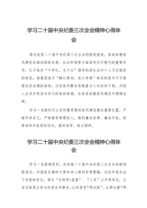二十届中央纪委三次全会精神的学习心得体会(25篇).docx