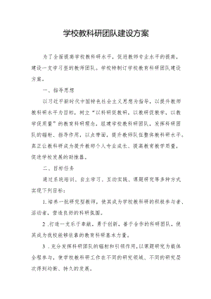 学校教科研团队建设方案.docx