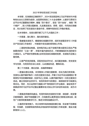 2023-2024学年上学期党支部党建工作总结.docx