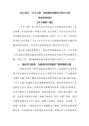 2023年浙江“千万工程”经验案例专题学习研讨心得体会发言材料10篇.docx
