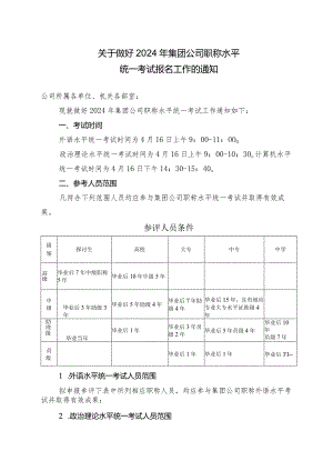 (工程、政工类)-关于做好2024年集团公司职称水平统一考试报名工作有关问题的通知.docx