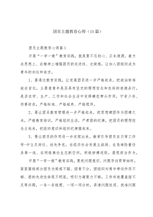 团员主题教育心得（15篇）.docx