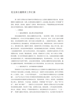 党支部主题教育工作汇报.docx