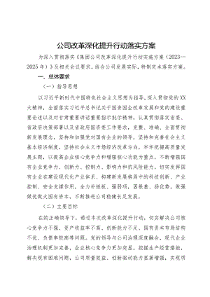 公司改革深化提升行动落实方案.docx