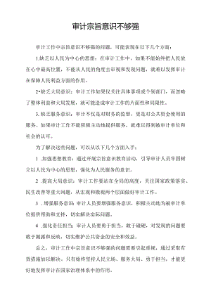审计 宗旨意识不够强.docx