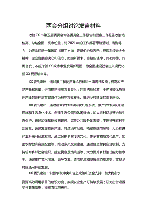 两会分组讨论发言材料.docx