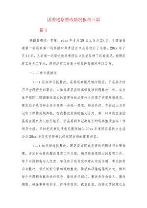 团委巡察整改情况报告三篇.docx