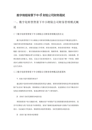 数字化转型背景下中小财险公司财务管理模式.docx