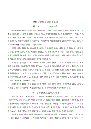 某集团高层领导培训手册.docx