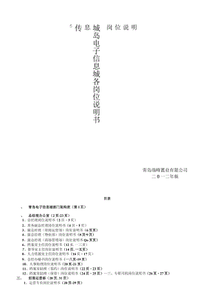 某电子信息城各岗位说明.docx
