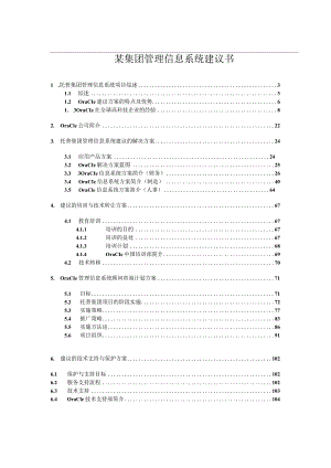 某集团管理信息系统建议书.docx