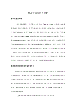 整合营销分析及案例.docx
