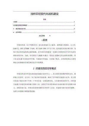 浅析印尼现代化战机建设.docx