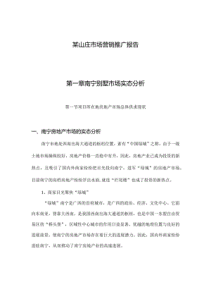 某山庄市场营销推广报告.docx