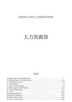某某国际大酒店人力资源部管理制度.docx