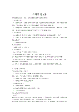 栏目策划方案.docx