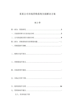 某某公司市场营销系统全面解决方案.docx