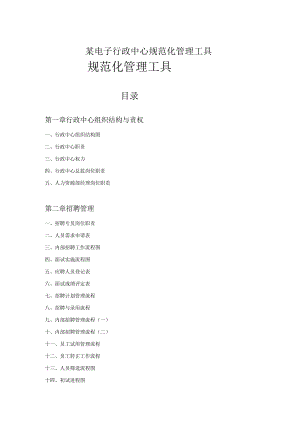 某电子行政中心规范化管理工具.docx