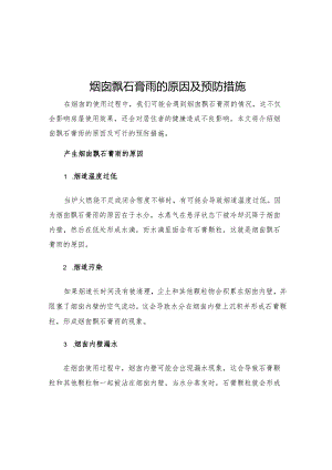 烟囱飘石膏雨的原因及预防措施.docx