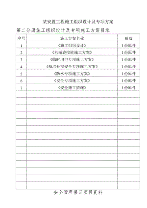 某安置工程施工组织设计及专项方案.docx