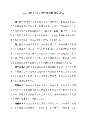 某省煤矿企业安全管理责任监察办法.docx