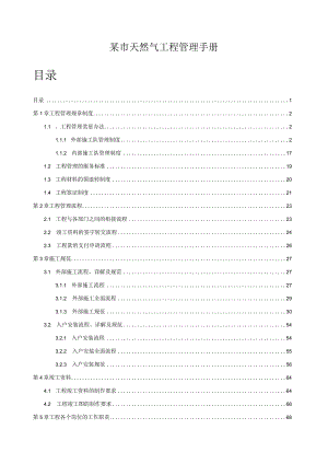 某市天然气工程管理手册.docx