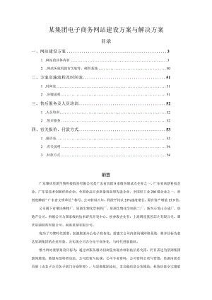 某集团电子商务网站建设方案与解决方案.docx