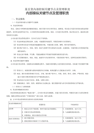 某百货内部控制关键节点及管理职责.docx