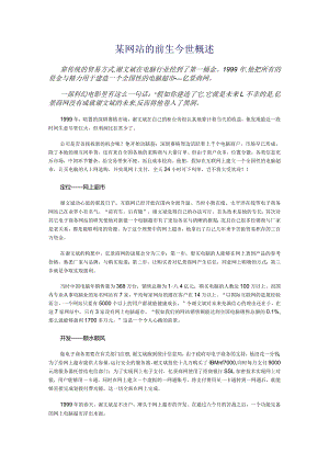 某网站的前生今世概述.docx