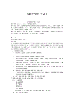 某团购网推广计划书.docx