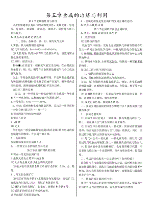 沪教版九年级全册（全国版）第五章金属的冶炼与利用备课稿.docx