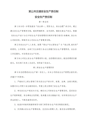 某公共交通安全生产责任制.docx