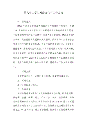某大学大学生网络文化节工作方案.docx