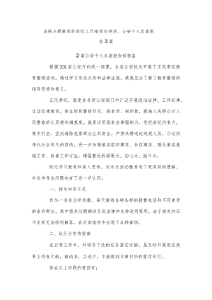 法院主题教育阶段性工作推进会讲话、公安个人自查报告3篇.docx