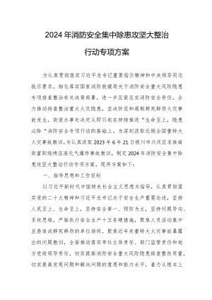 2024年私立学校消防安全集中除患攻坚大整治行动专项方案 （合计5份）.docx