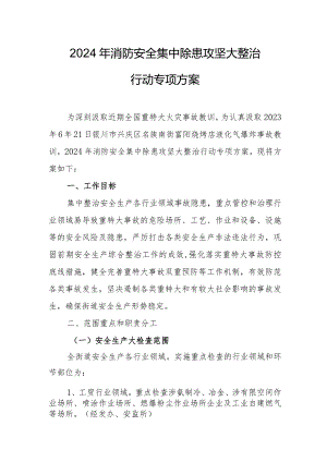 2024年民营企业《消防安全集中除患攻坚大整治行动》工作方案 合计5份.docx