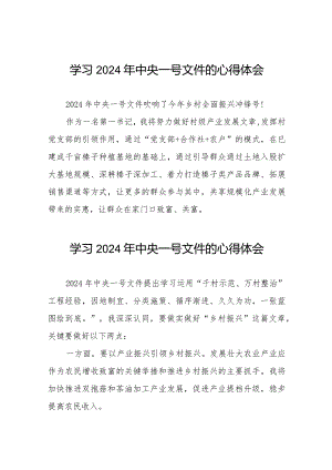学习贯彻2024年中央一号文件的心得体会十四篇.docx