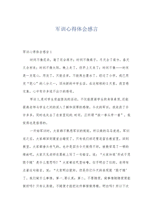 军训心得体会感言.docx