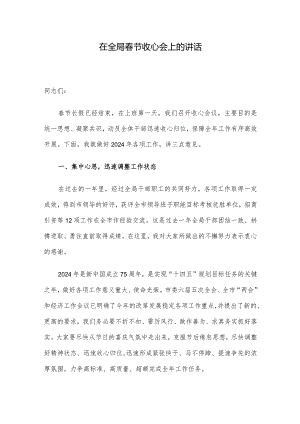 在全局春节收心会上的讲话.docx
